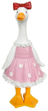 UTTASU Adorables statues de canard de 27,9 cm : charmantes figurines en résine pour décoration de jardin