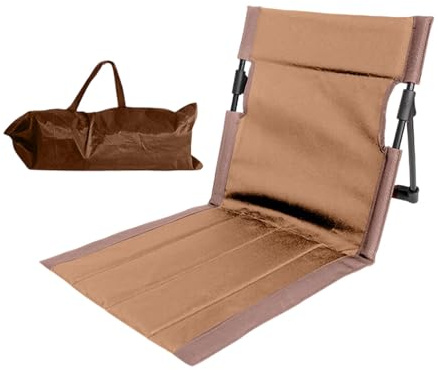 Aymzbd Chaise Pliante avec Dossier, Portable, avec Sac de Transport Inclus, Idéale pour La Randonnée, Le Trekking, Le Jardinage et Le Camping, Brun