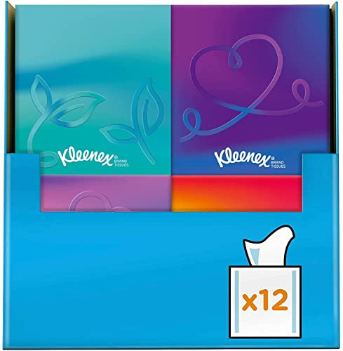 Kleenex® Collection Taschentücher, 12 Würfelschachteln