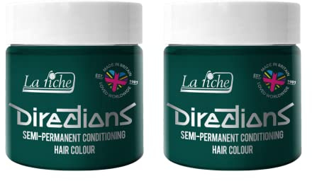 2 x La Riche Directions Semi-Permanent Hair Color Bote de 100 ml (Alpine Green)