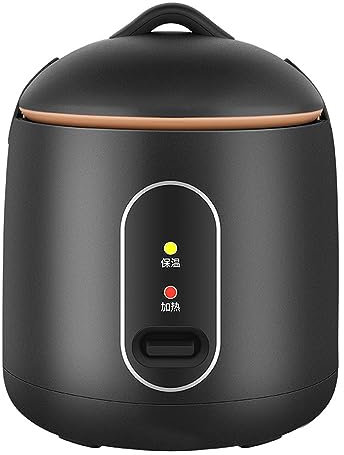 Tnfeeon Cuiseur à Riz Compact pour la Maison, Petit Cuiseur à Riz Automatique Noir, capacité de 1 L, avec Cuiseur à Riz Thermique et Revêtement de Casserole à la Vapeur,