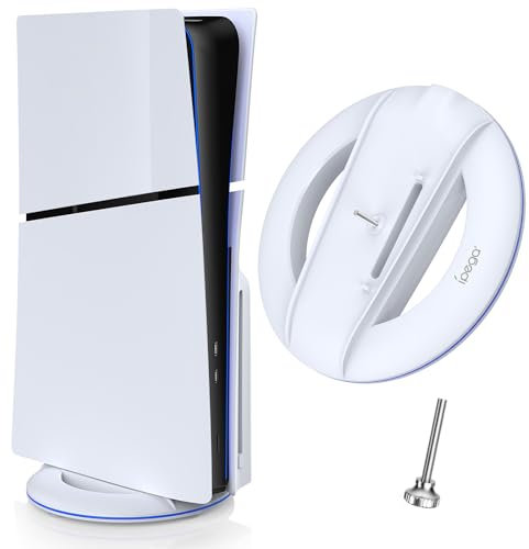 Auarte Vertical Stand for PS5 Slim Disc & Digital New Console, Base Stand Holder for PS5 Slim Accessories with Anti-slip Pad, Sturdy and Solid