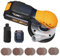 MAXXT 125 mm Akku-Exzenterschleifer, 20 V (2,0 Ah), bürstenloser Roter Orbitalschleifer 2,5 mm, 10 Schleifpapier, Staubsammlung (28 mm), Batterien und Ladegerät, 4000-10000/RPM