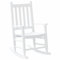vidaXL Rocking Chair for Children Ages 6-12 - White Solid Wood Poplar - Indoor/Outdoor Use