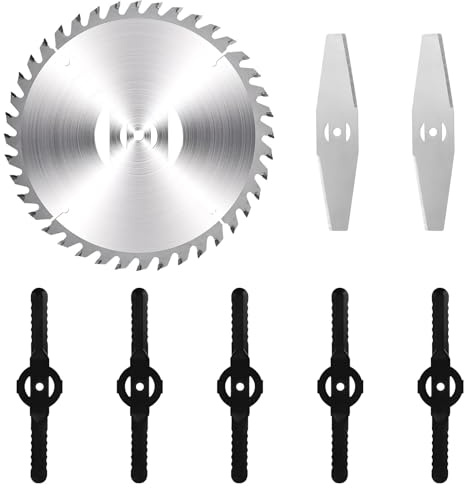 Rasentrimmer Messer Metall, 8 Stück Rasentrimmer Ersatzteile Rasentrimmer Ersatzklinge Zubehör Ersatzmesser Rasentrimmer Trimmer Messer für Rasentrimmer Ersatzmesser für Freischneider Zubehör (8pcs)
