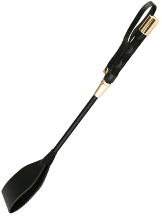 Lotsdonxia 30cm Black PU Horse Riding Crop, Durable Non-Slip Grip Equestrian Whip Stick for Training & Control