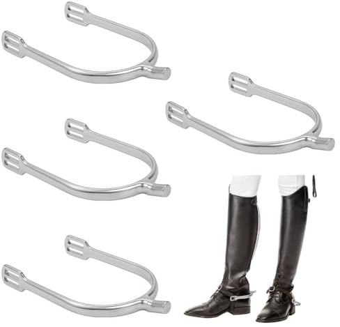BENECREAT 2 pares de botas de caballería de aleación de zinc, 13,5 x 7,8 x 1,7 cm, vaquero occidental, para montar a caballo, platino