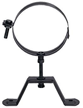 Collier de serrage mural réglable émaillé noir 850 °C - Ø80 mm pour conduites de cheminées de poêles et cheminées à granulés