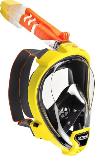 Aria QR+ - Vollgesichts-Schnorchelmaske - Unisex (Gelb, L/XL)