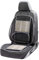 Walser CarComfort atmungsaktive Bambus-Sitzauflage mit Lordosenstütze, Autositzauflage mit Bambus, PKW Sitzauflage universal in beige/schwarz