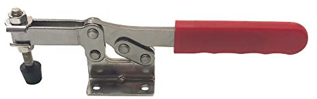 Morsetto a levetta orizzontale, strumento a sgancio rapido in acciaio inossidabile morsetto a leva antiscivolo con capacità di tenuta 227 kg 500 libbre (GH-203-F-SS)