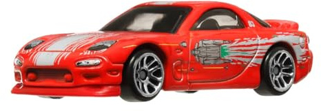 Hot Wheels Fast and Furious Dominic Toretto Auto 1995 Mazda RX-7 - Modelo a Escala 1:64 - Longitud 7 cm - HRW46