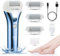 BarberBoss Electric Foot File Hard Skin Remover - Callus Remover, Foot Files for Hard Skin, Feet Hard Skin Remover Electric, Professional Pedicure Set for Feet (Blue)