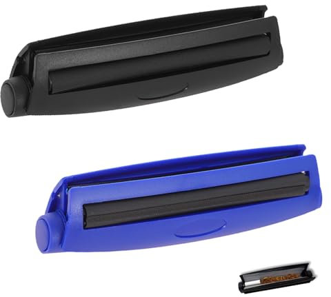 KASESSS 2 Stück Drehmaschine Zigaretten, Manuelle Zigarettendrehmaschine, 110mm, Zigarettenroller aus Plastik Cigarette Machine Tragbare Cigarette Roller DIY Werkzeuge für Zigaretten im Standardformat