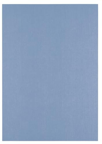 Florence Tonkarton A4-10 St. mit Leinen Struktur Steel (Blau) 250 g - Scrapbooking Bedarf und Bastelpapier für Kartenbasteln, Scrapbooking und Journaling - Reißfest Buntpapier