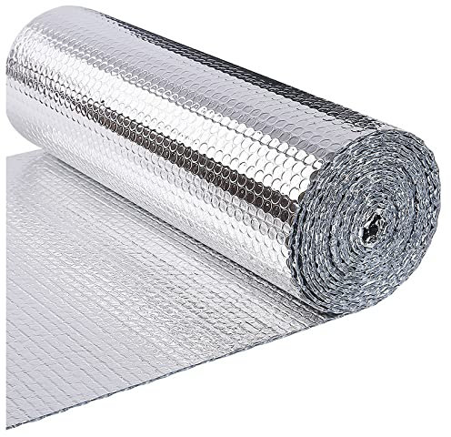 Radiator Reflector Foil Reflective Radiator Insulation Foil Used for Lofts, Attic, Floor, Sheds, Tunnels, Ships, Greenhouses, Self Stick Steam Barrier Heat Reflection Air Foil Aluminum Insulation FOI