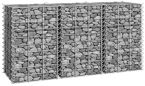 Xichuzi Arriates de gaviones 3 Unidades Hierro 30x30x50 cm, Mesa De Cultivo, Huerto Domestico, Cultivo De Plantas Aromaticas, Arriate De Jardín - 151248