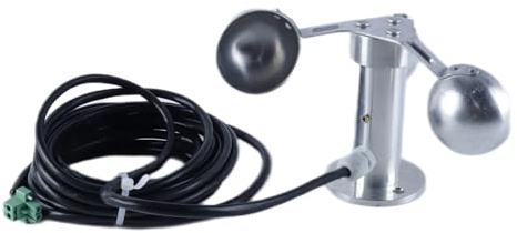 Orivin Aluminium Alloy 3 Cup Anemometer Wind Speed Sensor 0-3.8V Detector for Meteorolog Monitoring