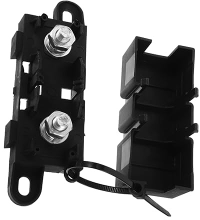 Cabilock Caja Portafusibles Grande con Perno Roscado Soporte Resistente para Fusibles de Coche y Camión Prueba de Salpicaduras para Respaldo y Automotriz