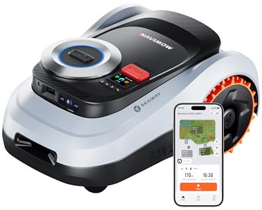 Segway Navimow i220 LiDAR Robot Cortacésped sin Cables para 2000 m², LiDAR y Sistema de Visión Dual, Cartografiado Automático con 1 Toque, Ruedas Todoterreno para Pendientes del 45%