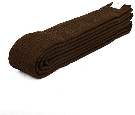 AAMA Plain Color Belt for Martial Arts - Taekwondo Karate Judo - Brown Size 2
