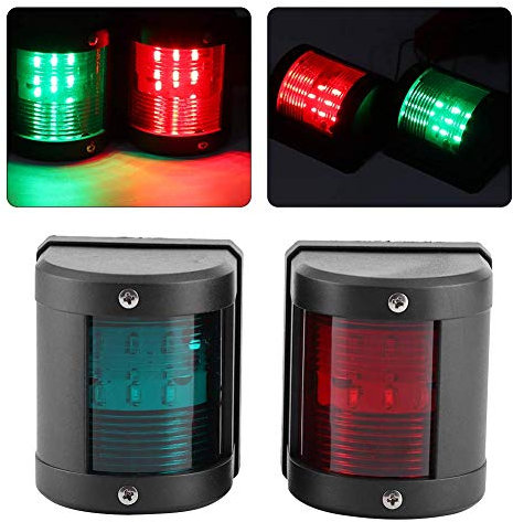 Mutuer LED-Navigationsleuchten, 1 Paar, IP66, rot, grün, LED, Navigationswarnung, für Yacht, Boot, 12 V
