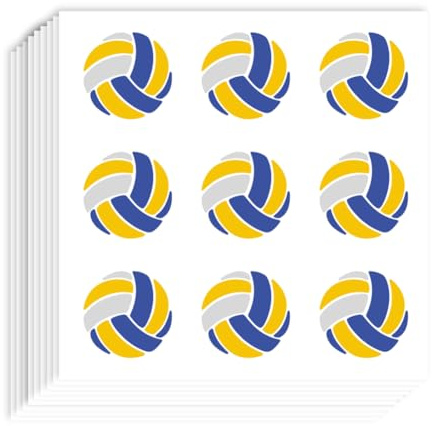 AHANDMAKER 180 etiquetas y calcomanías autoadhesivas para pelotas de voleibol, 1 pulgada, calendario, álbumes de recortes y decoración de fiestas