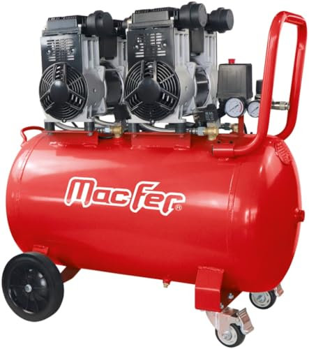 Compressor ar sem óleo silencioso CA4409, 100l 6HP/4400W, 8bar, 700L/min