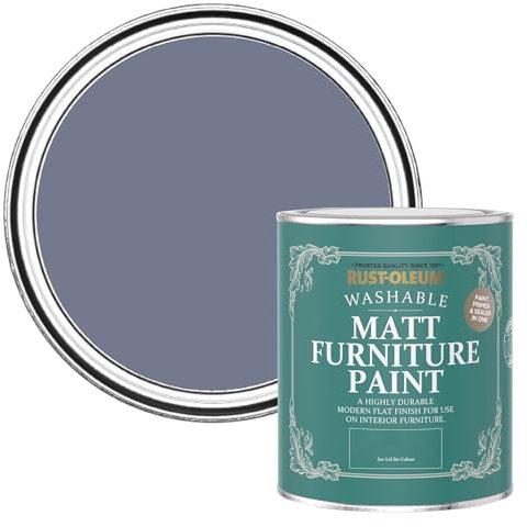 Rust-Oleum Blue Furniture Paint in Matt Finish - Hush 750ml