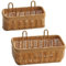 Tsffae 2pcs Wand Hängende Lagerung Korb Container Dekorative Blumen Korb Hand Gewebt Küche Lagerung Korb Für Garten Wohnzimmer