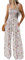 Dokotoo Tuta Donna Estiva Floreale Salopette Elegante Cerimonia Completo Cerimonia Larga Pantaloni Senza Maniche Tailleur Lungo Jumpsuit, rosa chiaro, M