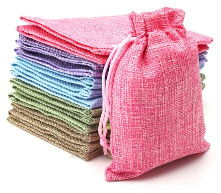 ZMDMAH 15 Stück JutesäCkchen Stoffbeutel Klein SäCkchen Zum BefüLlen StoffsäCkchen GeschenktüTen Stoff StoffsäCkchen mit Zugband 10cm 14cm Zum FüLlen von Schmuck, Geschenken Tee GewüRzen Kunsthandwerk