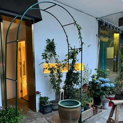 Romantic Rose Garden Arch for Climbing Plants and Vegetables Iron Frame Outdoor Decor Pavilion with Steel Support Frame for Garden Decoration