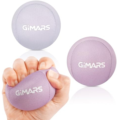 Gimars 2PCS Bolas de Mano, Bolas Antiestrés con 2 Niveles de Resistencia