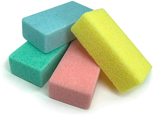 Maryton Pumice Sponge for Feet, Ultimate Pedicure Stone Callus Remover & Foot Scrubber Bulk Pack of 4(Assorted Colors)