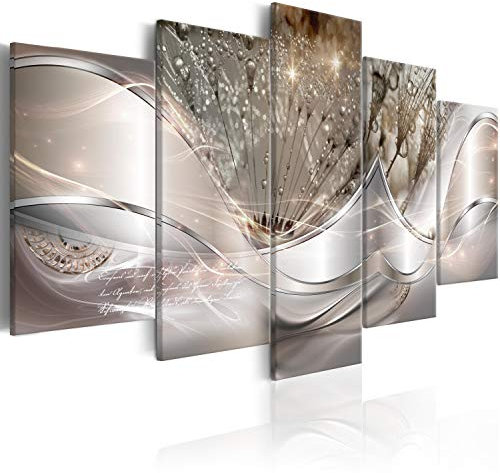 murando Acoustic Canvas Wall Art Abstract Flowers 200x100 cm / 79 x 39 picture with acoustic foam sound absorption print image Artwork 5 pcs room acoustics soundproofing a-C-0087-b-n