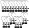 Pizsieat 20 Pezzi Grucce Ganci a Clip in Metallo 360° Grucce Appendiabiti con Pinze Ganci con Pinza da Appender Gruccia Antiscivolo Grucce Appendini Metallo per Pantaloni Calze Scarpe Gonne Calzini