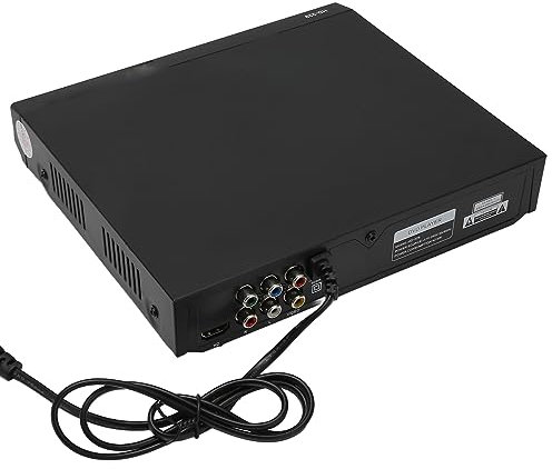 Mini Lettore DVD HDMI, Lettore DVD 1080P con Telecomando e Uscita AV, Lettore CD DVD Ricaricabile USB per Proiettore Monitor TV, Compatibile con CD DA, MP3, CD R, CD RW (Spina UE)