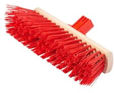 ToM PaR Balai de rue | Balai | Balayette avec support de manche plastique | Sans manche | Balai industriel large | Balai d'intérieur | Balai de jardin | Grand balai | Terrasse, Garage | Jardin | 30 cm