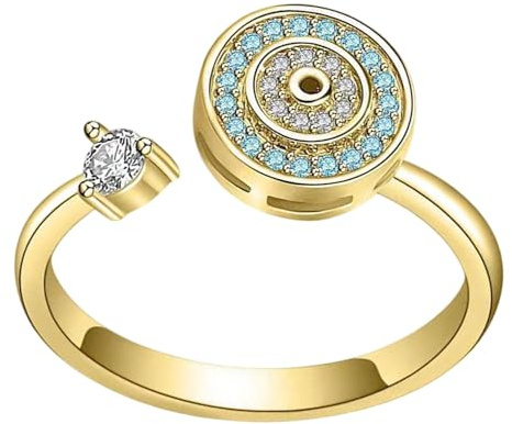 ycezw Fidget-smycken för kvinnor, spinnringar för kvinnor, justerbar fidgetleksak för kvinnor och män, utsökta fidgetringar, fidget-rullande ring för vuxna för semester för älskare,