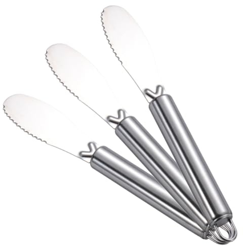 TOYANDONA Lot De 3 Épandeurs à Beurre Et Fromage En Acier Inoxydable, Manches Ergonomiques, Multifonction Pour Tartiner Beurre, Confiture Et Gâteau, Utilisation Portable Et Pratique Cuisine Et Repas