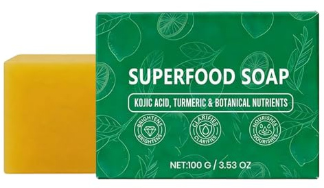 Jabón sólido – 100 g limpiador facial natural aclarante – Jabón de ducha – Para higiene de la piel hombre mujer baño ducha casa y viaje