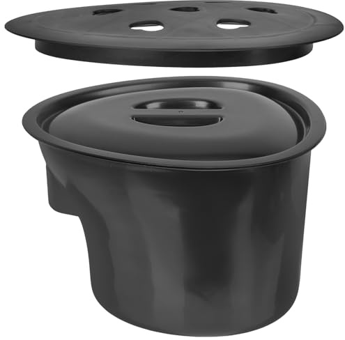ARTIBETTER Orinal para Ancianos y Embarazadas, Cubo de Inodoro Portátil de Plástico Resistente con Tapa, Asiento para Silla de Baño, Urinario para Pacientes y Uso Doméstico, Varios estilos