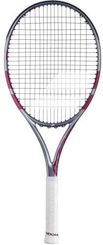 Babolat Boost Aero Strung Tennis Racquet, Grey/Raspberry Pink (4 1/4 Grip)