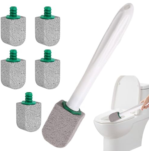 Pumice Stone Toilet Cleaner Stick With Long Handle, Professional Limescale Remover For Toilet Bowl, Efficiently Cleans Hard Water Stains & Rust, Ideal For Bathroom, Kitchen Sink & Pool Cleaning