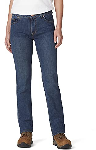 Dickies womens Perfect Shape Denim - Straight Stretch Jeans, Stonewashed Indigo Blue, 2 US