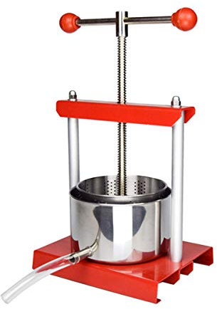 EJWOX Cheese Tincture Herb Fruit Wine Manual Press - 1.6 Gal Stainless Steel Press Machine for Juice, Vegetable, Wine, Olive Oil