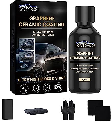LINGJIONG Revêtement en céramique auto-graphène, revêtement en céramique professionnel, entretien des roues, kit professionnel étanche graphène anti-UV pour voiture