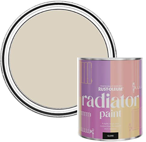 Rust-Oleum Beige Heat Resistant Radiator Paint in Gloss Finish - Hessian 750ml