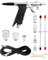 QWORK® Multipurpose Airbrush Kit Split Design Air Brush Paint Set 0.3mm 0.5mm 0.8mm Nozzles 2cc 5cc 13cc Paint Cups Hose Length 6FT